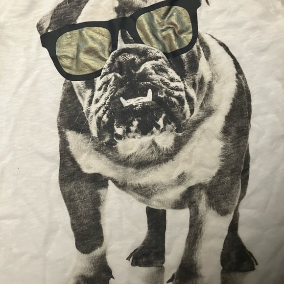 Long sleeve,white,Crewcuts,size 8,bulldog shirt - Picture 3 of 3